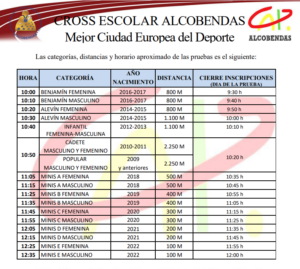 horarios
