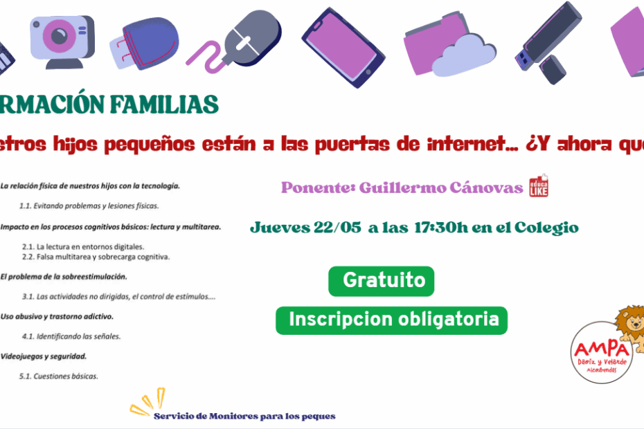 Charla para familias: Internet y crianza ¿Ahora qué?