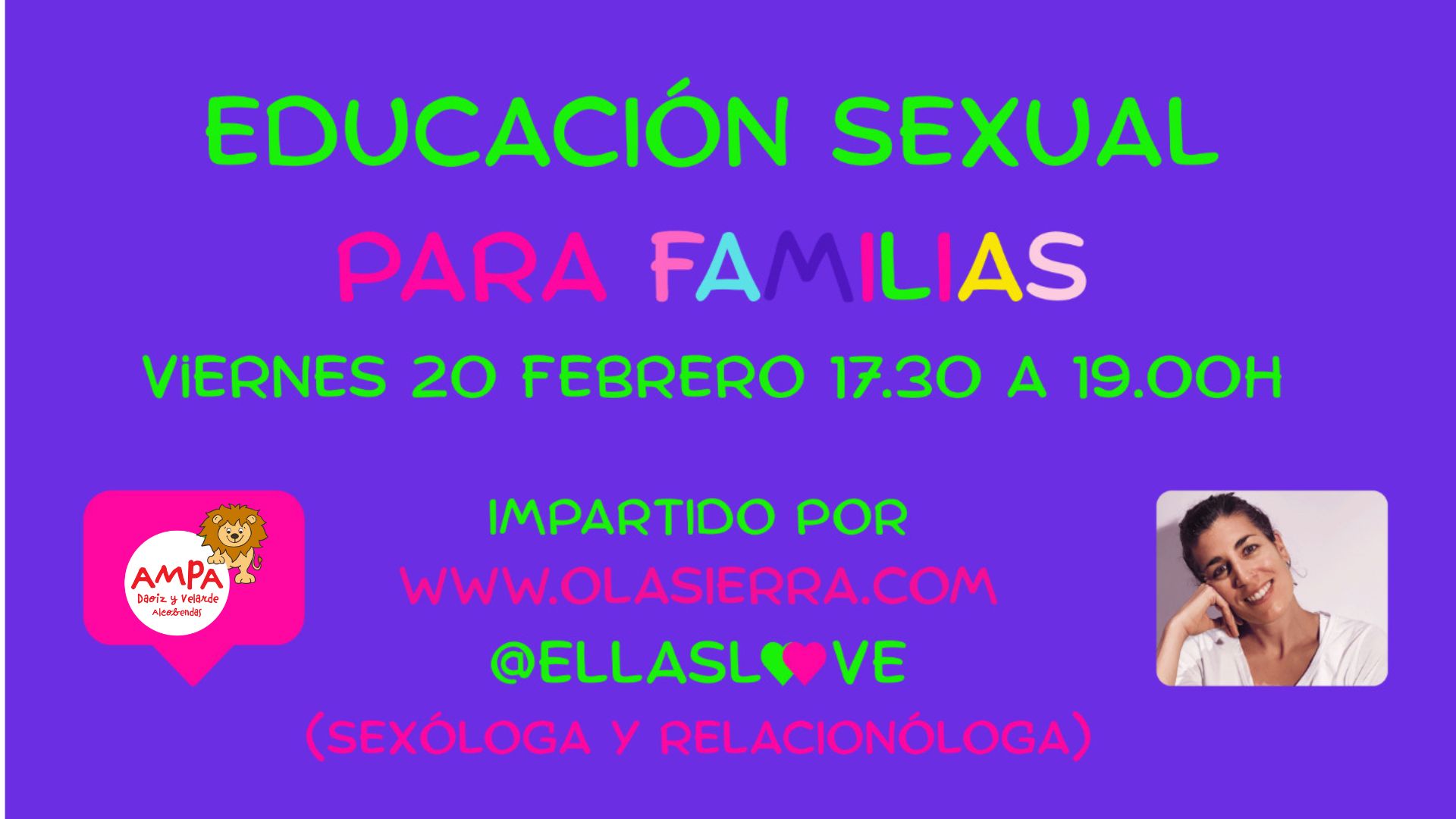 Taller de sexología y Familias en el Daoiz y Velarde de Alcobendas